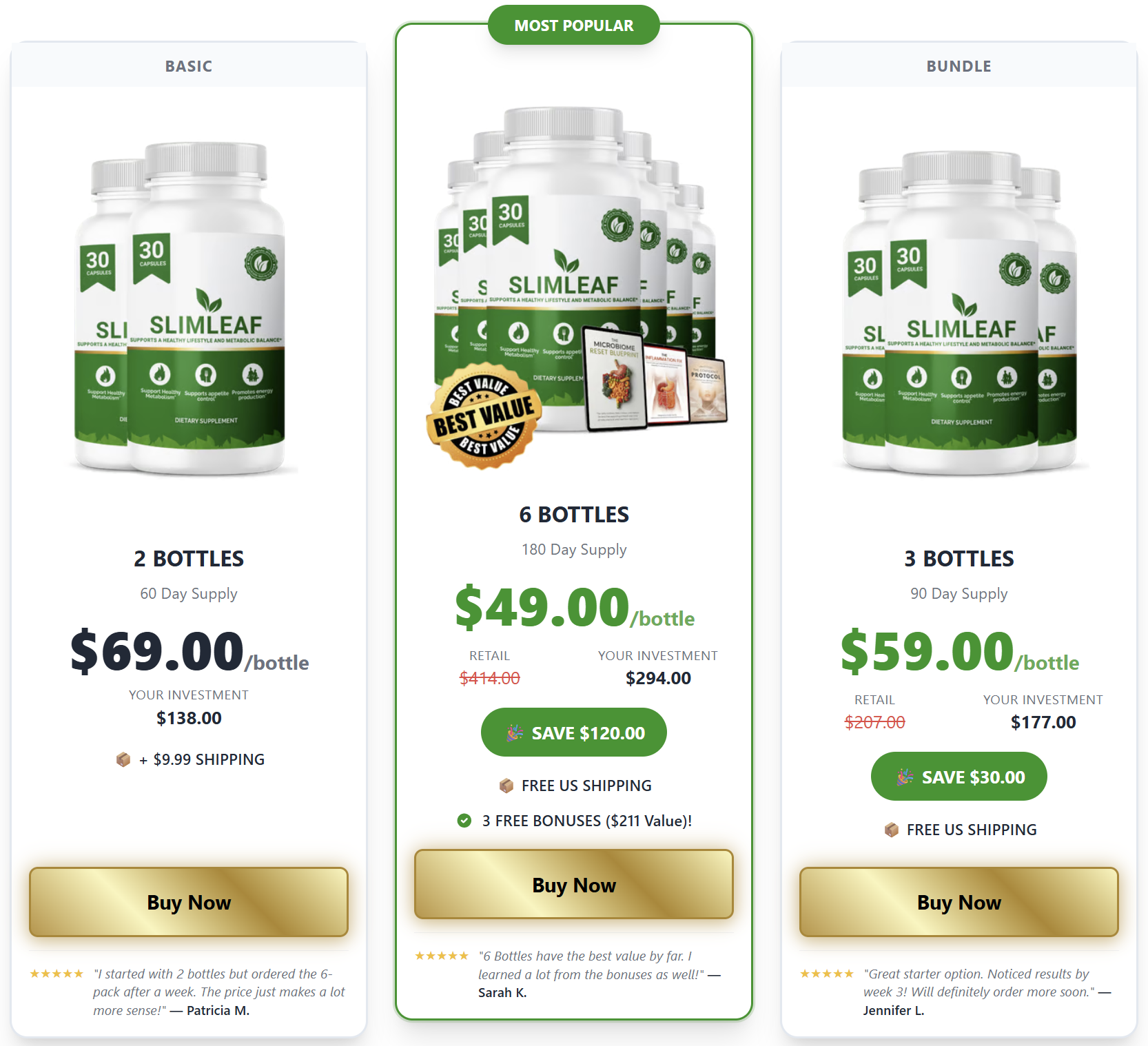 Slimleaf.com price
